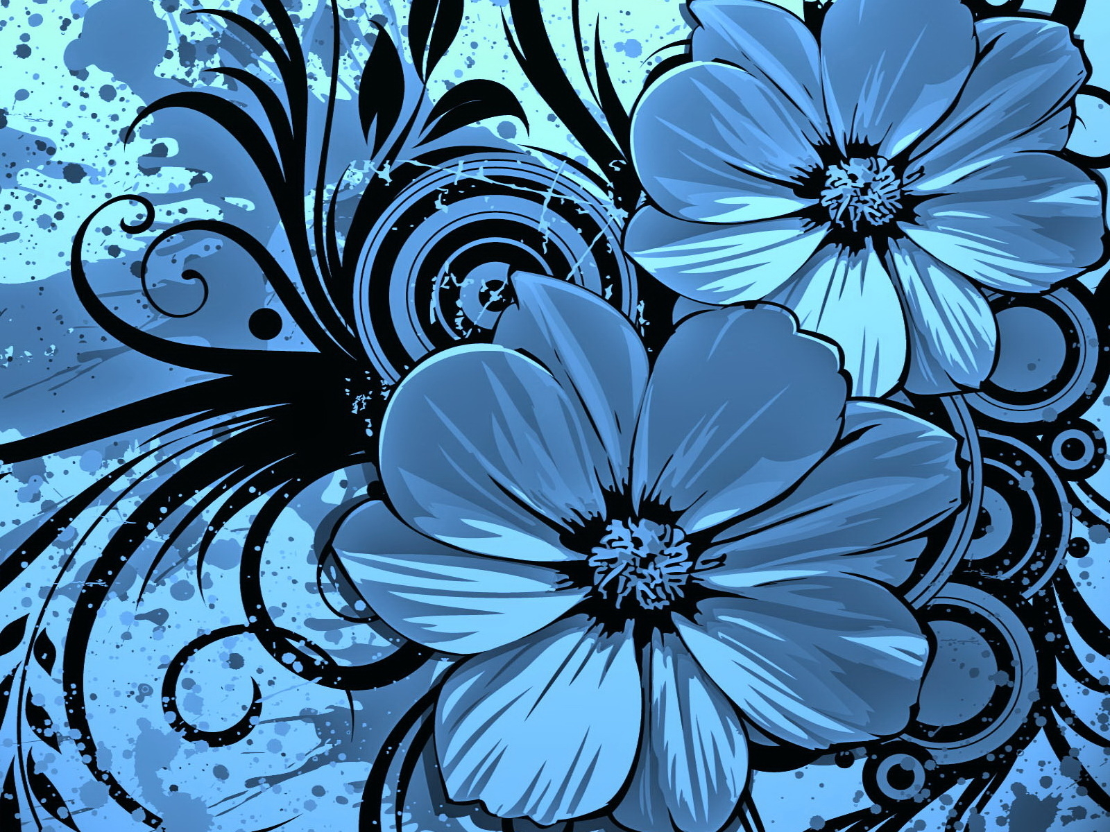 Синие цветы