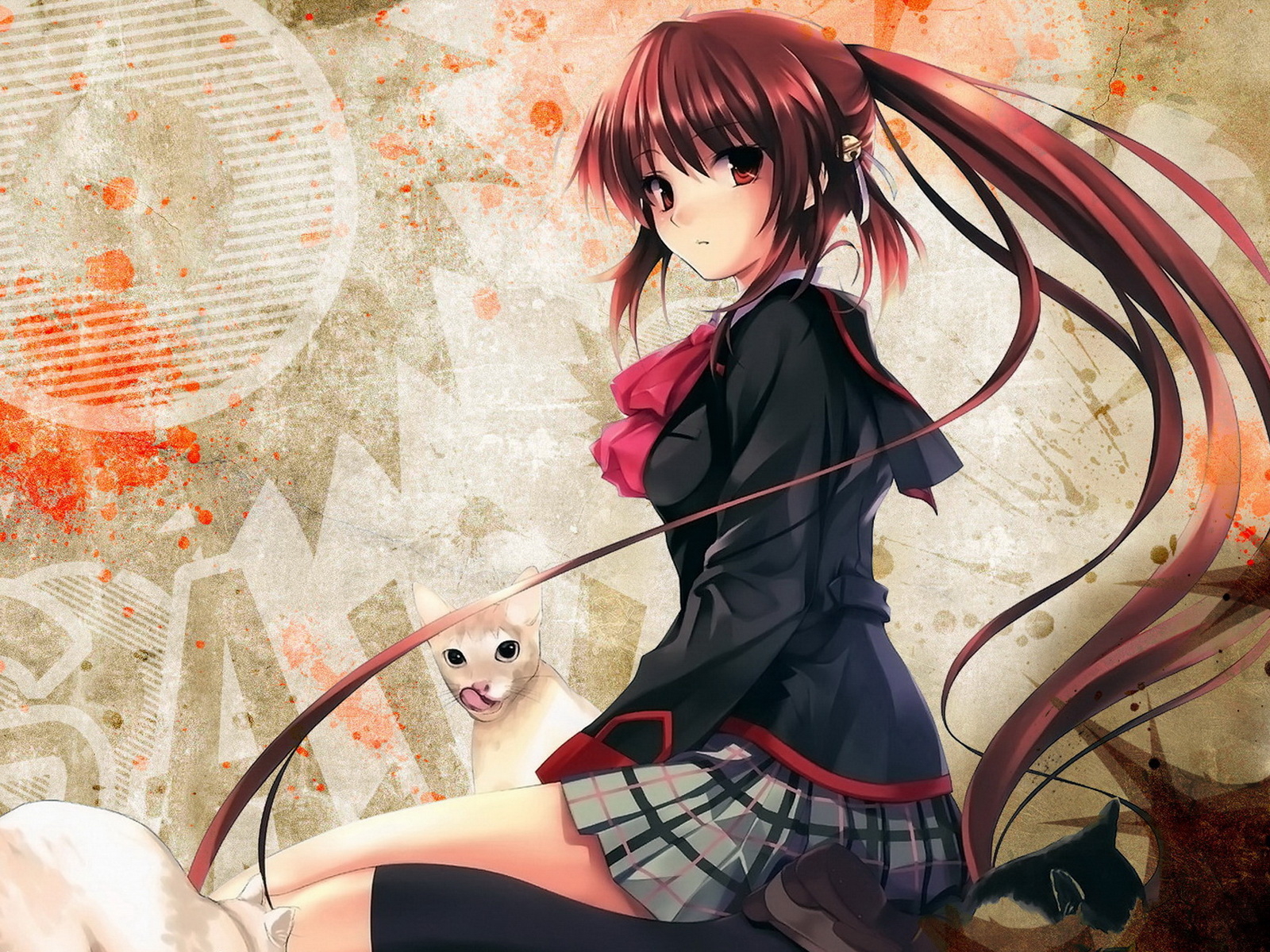 Девочка с кошками