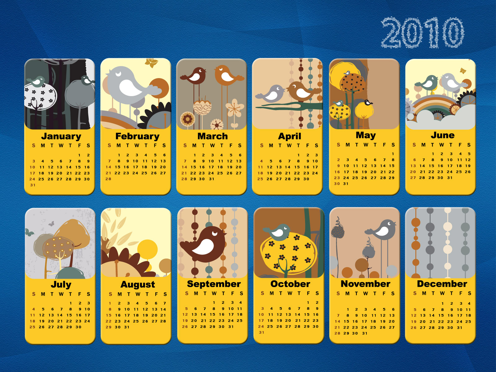 Календарь на 2010 год