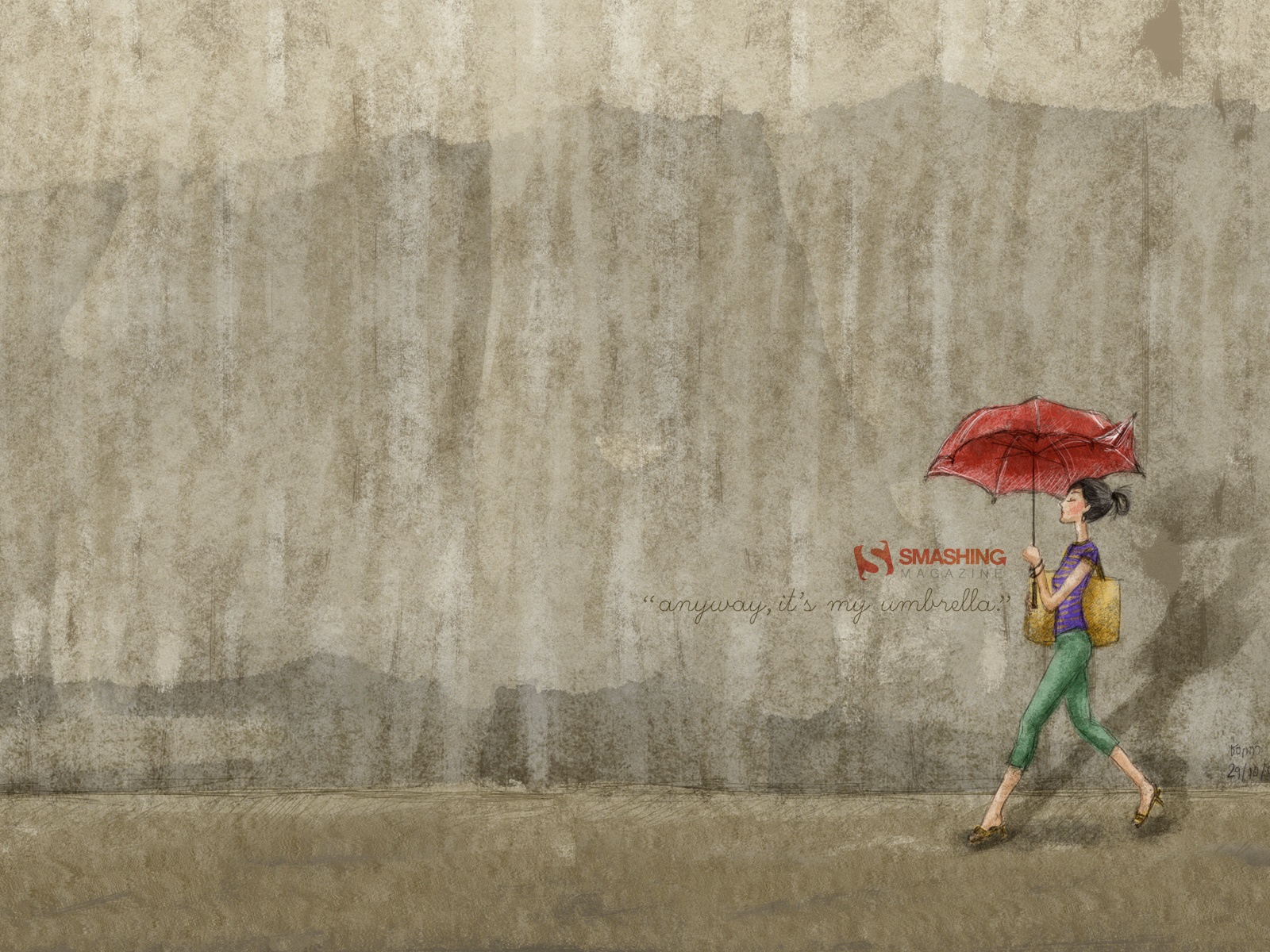 Девушка с зонтом