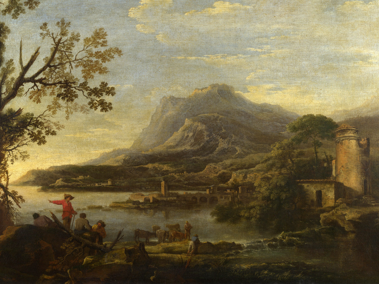 Живопись вид на гору