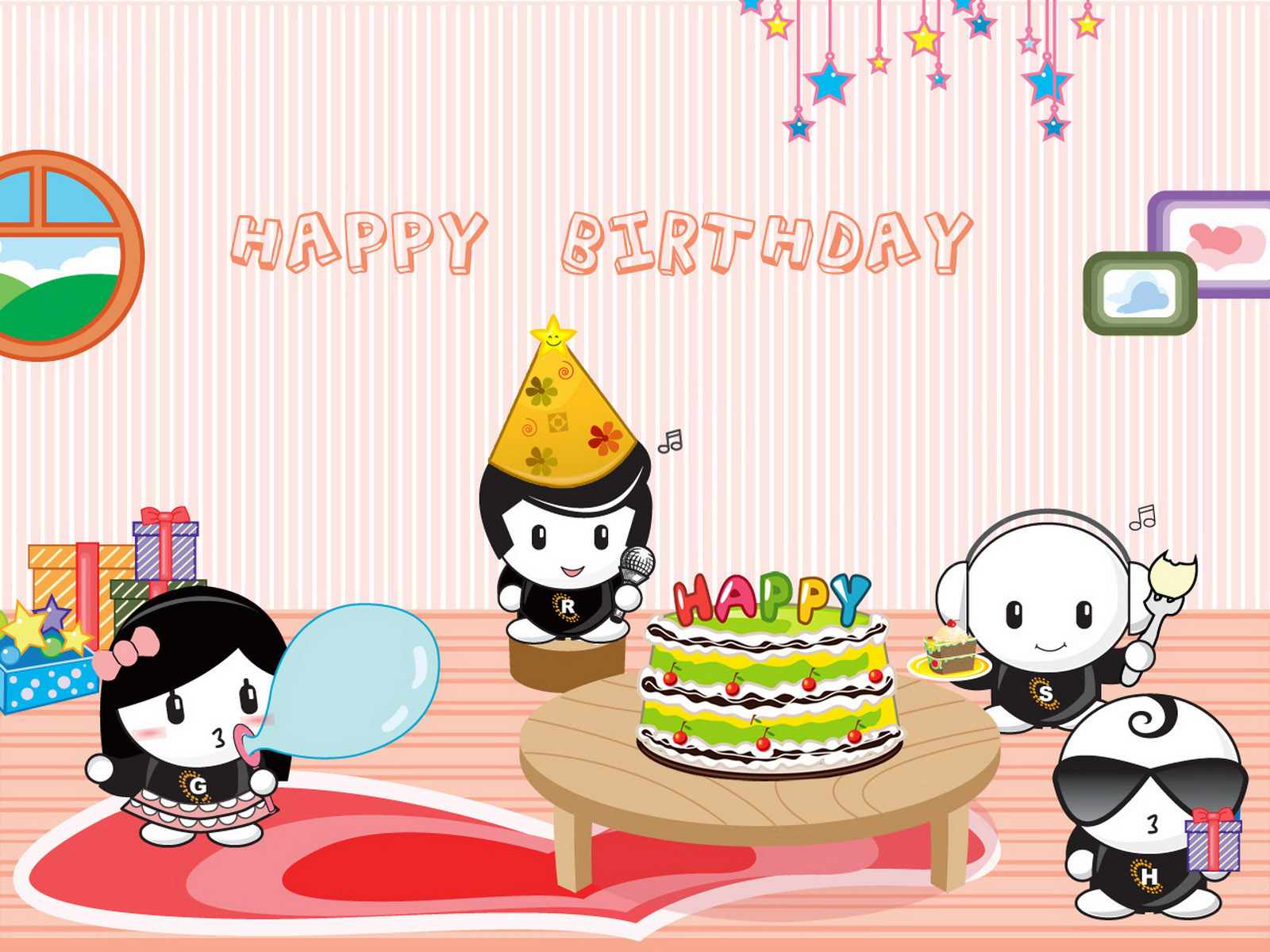 Веселая компания на дне рождения