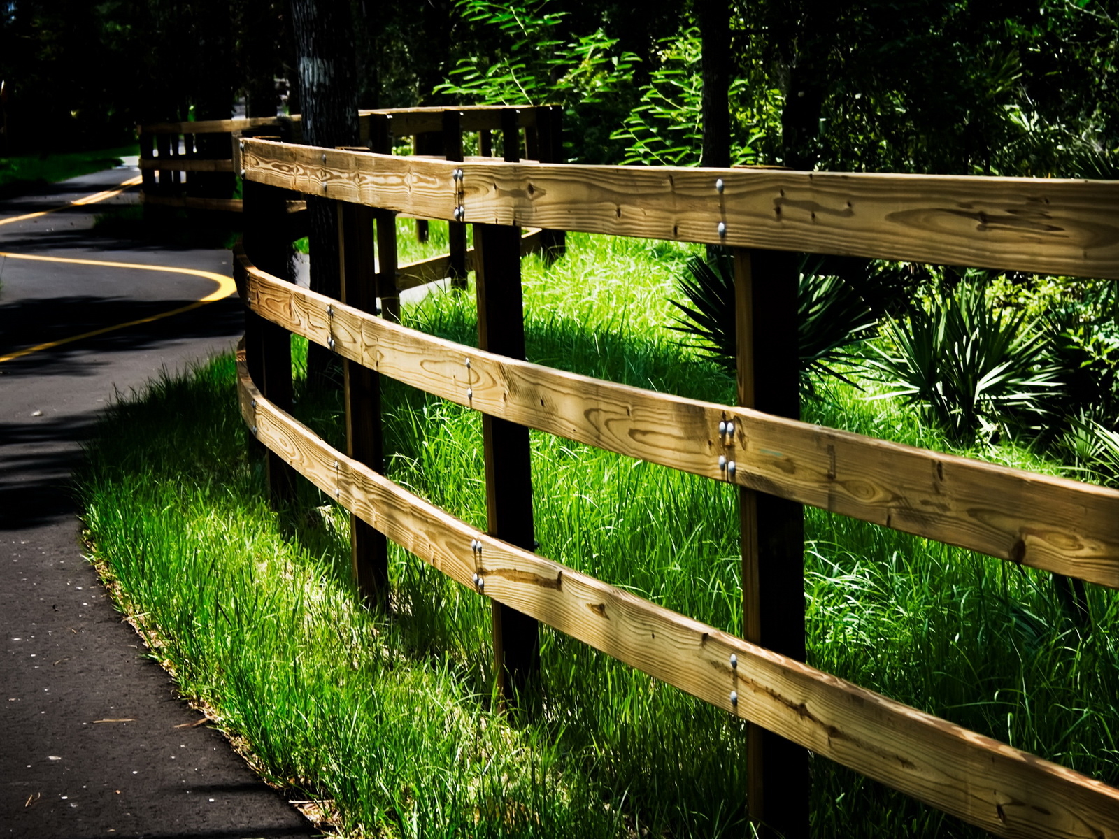 Забор вдоль дороги