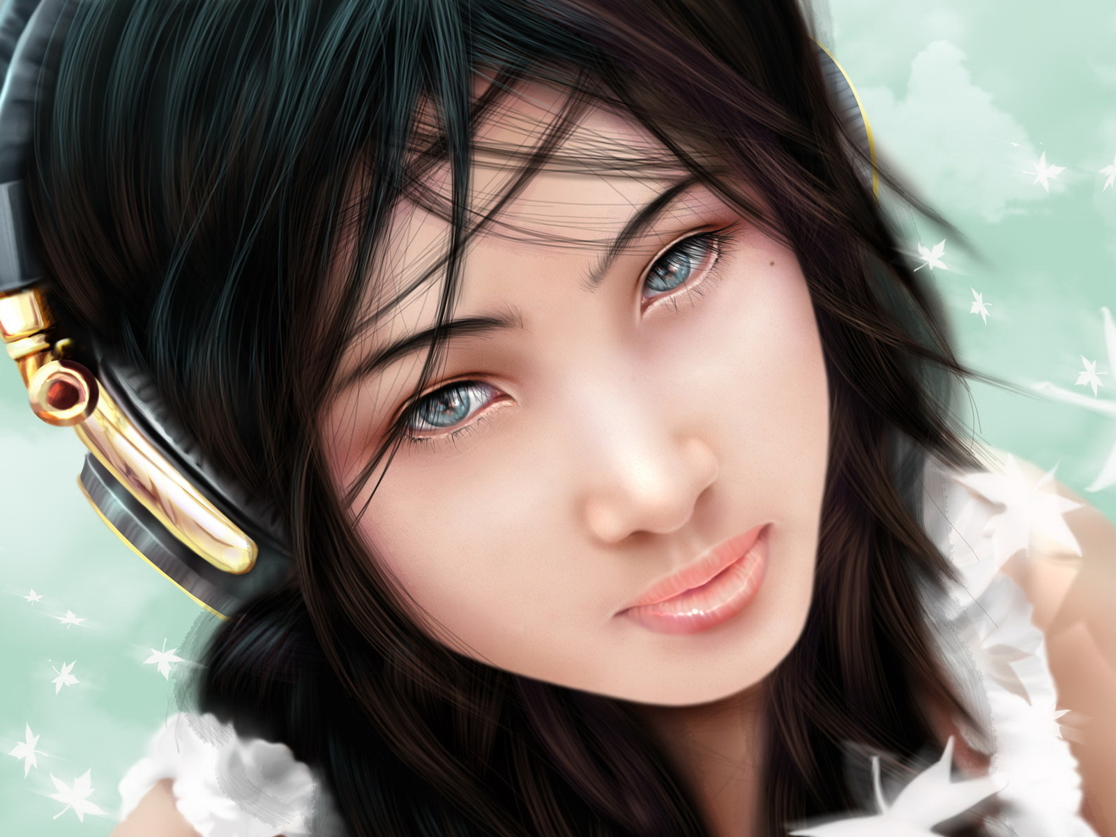 Девочка в наушниках