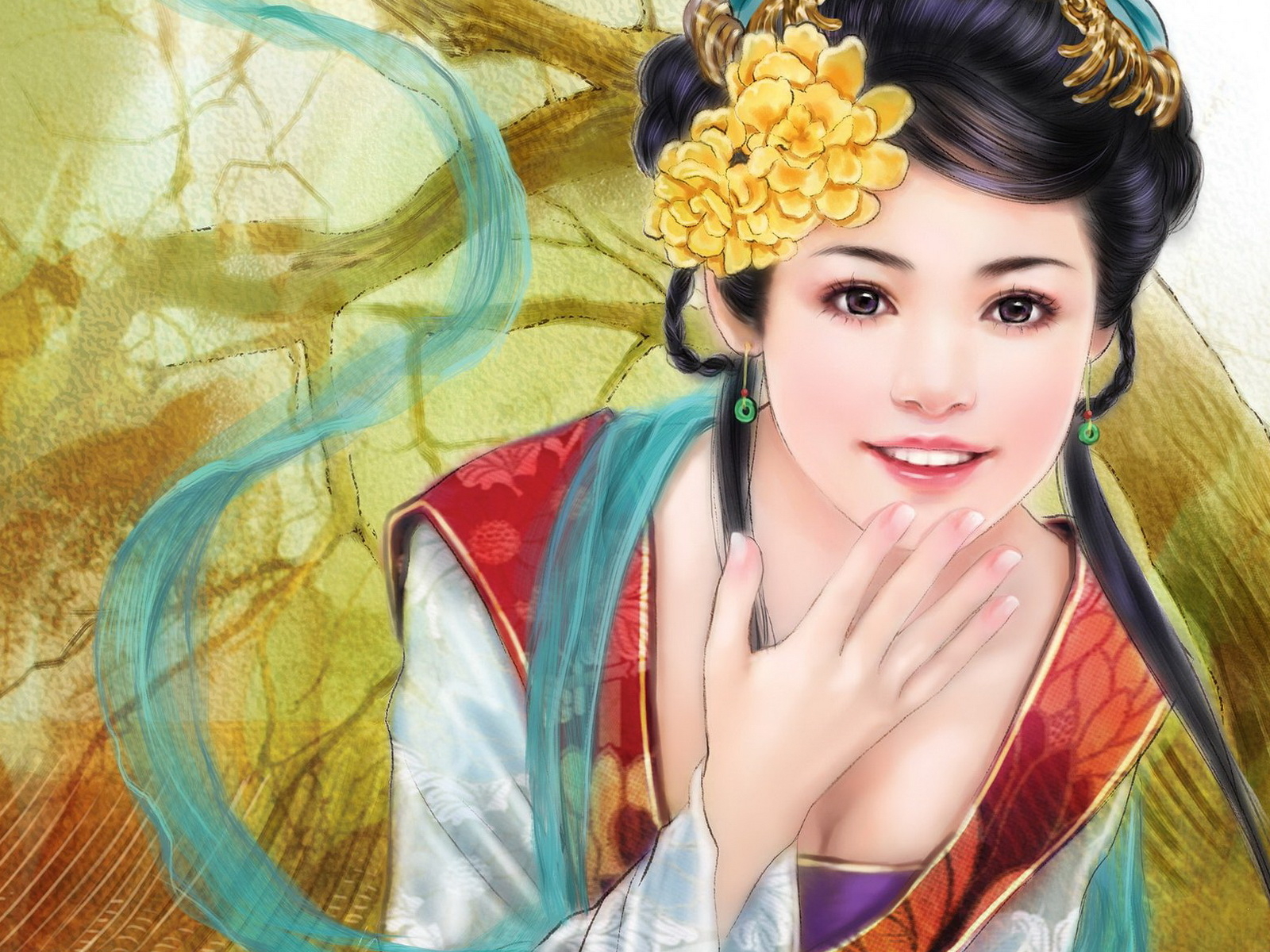 Девушка с цветком