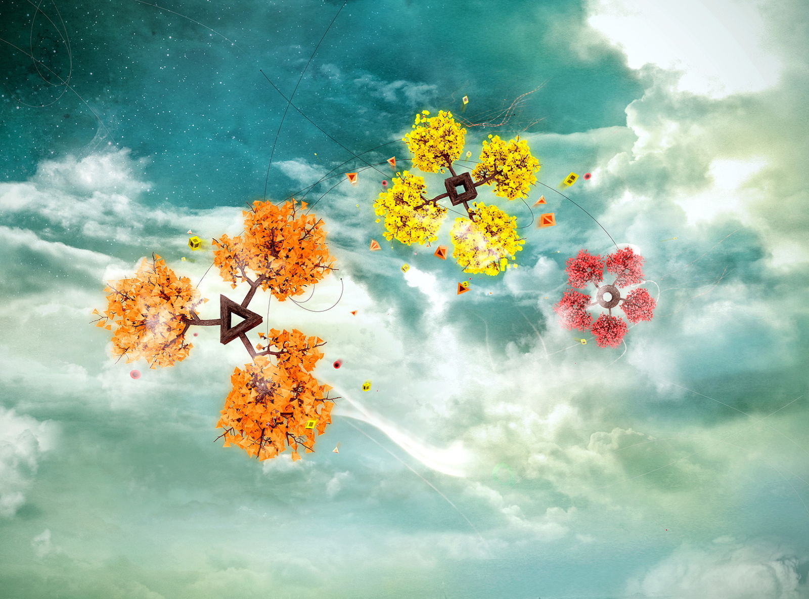 Разноцветные листья