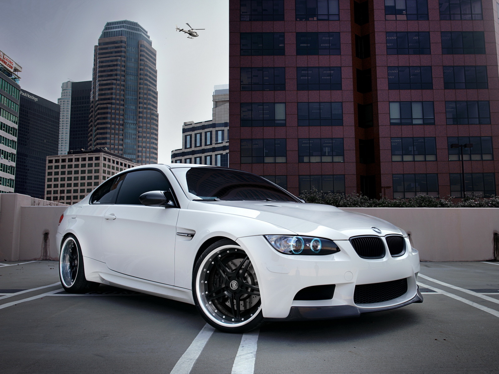white BMW Coupe