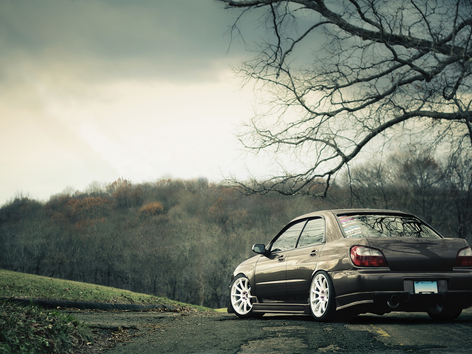 Subaru, серый металлик