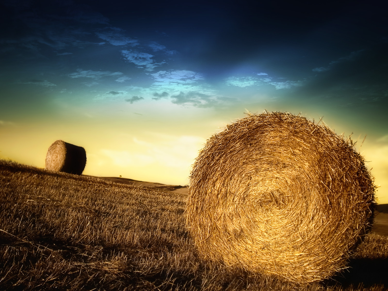 Тюки с соломой