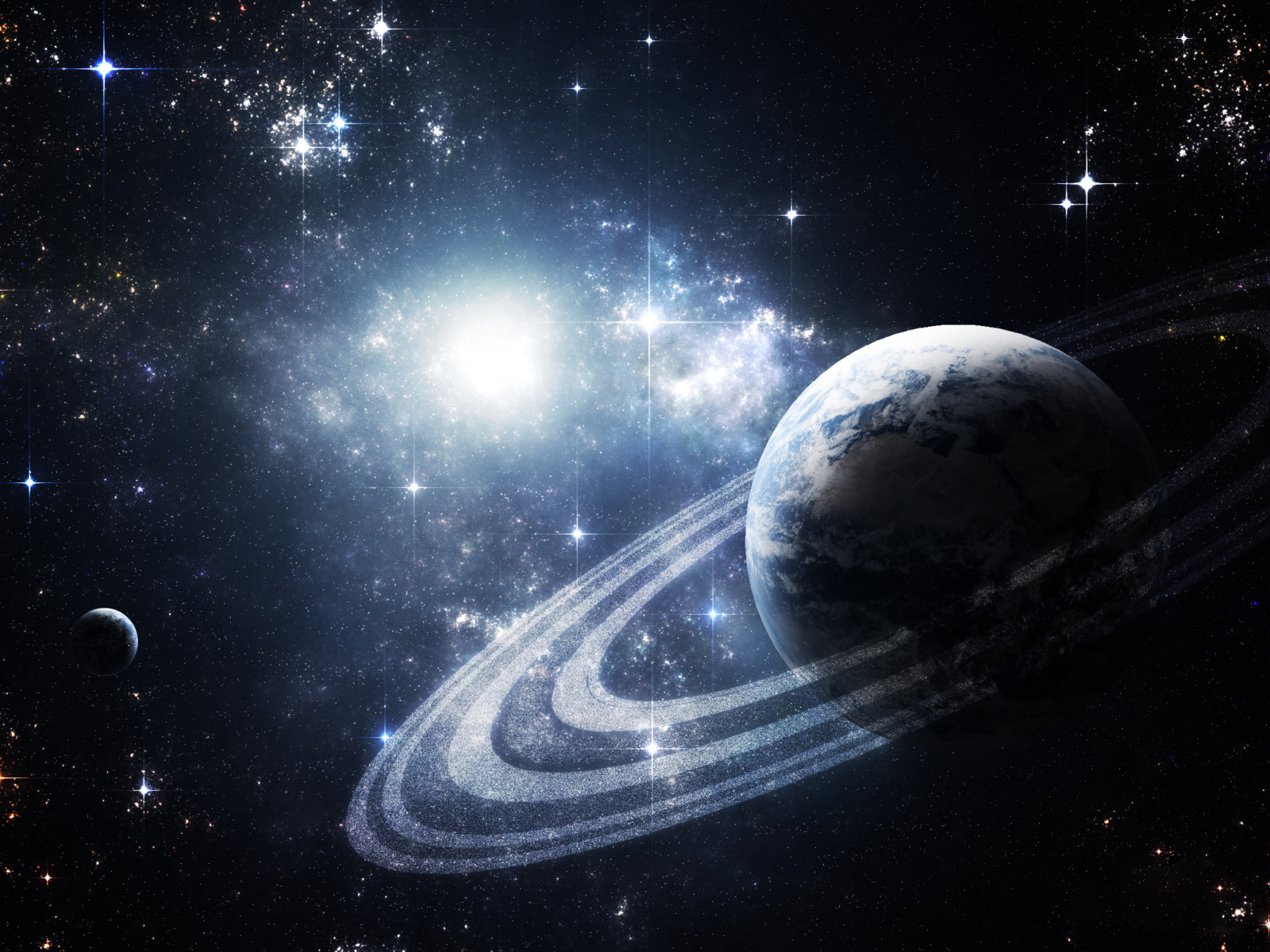 Планета в сиянии звезд