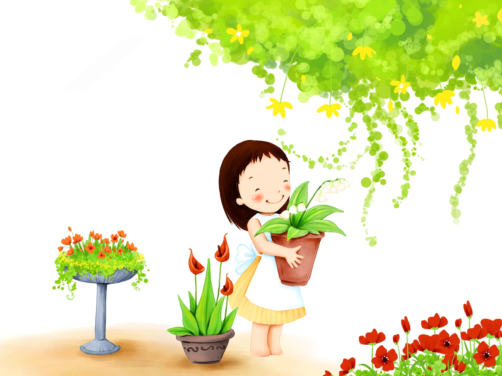 Девочка с цветами