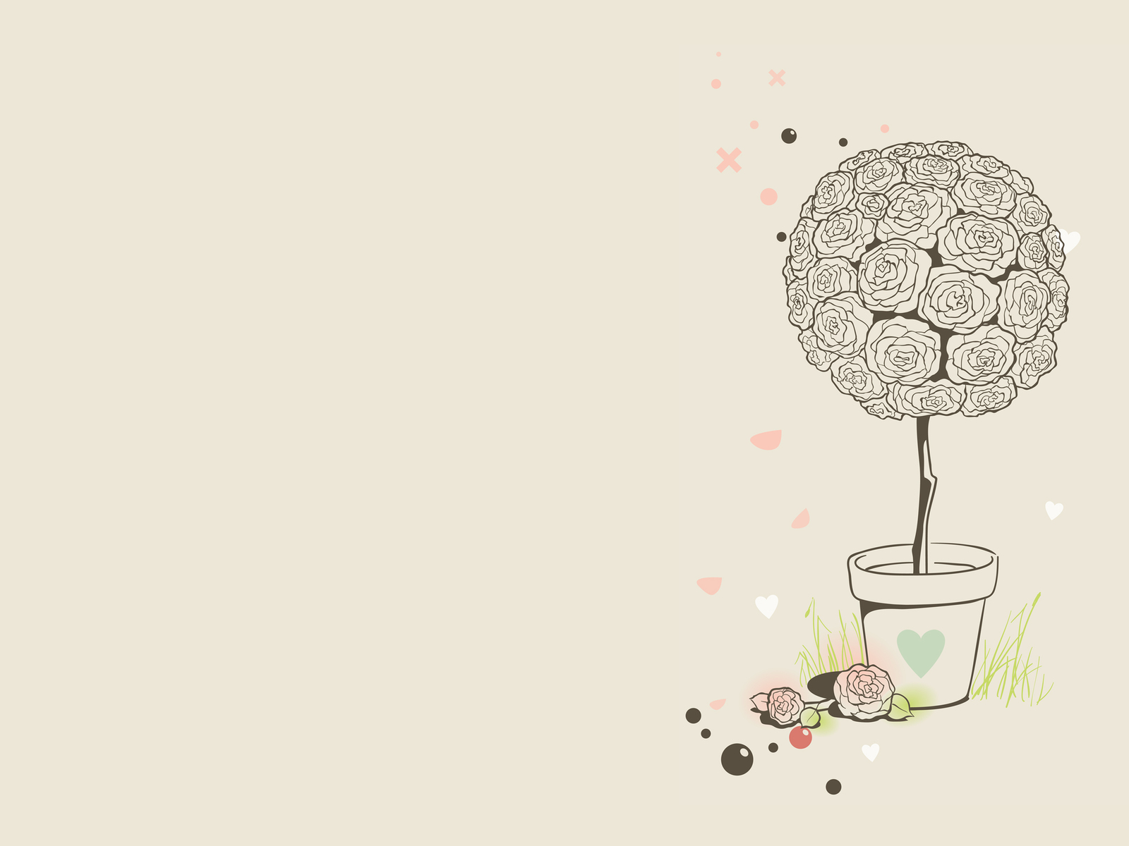 Горшок с розой