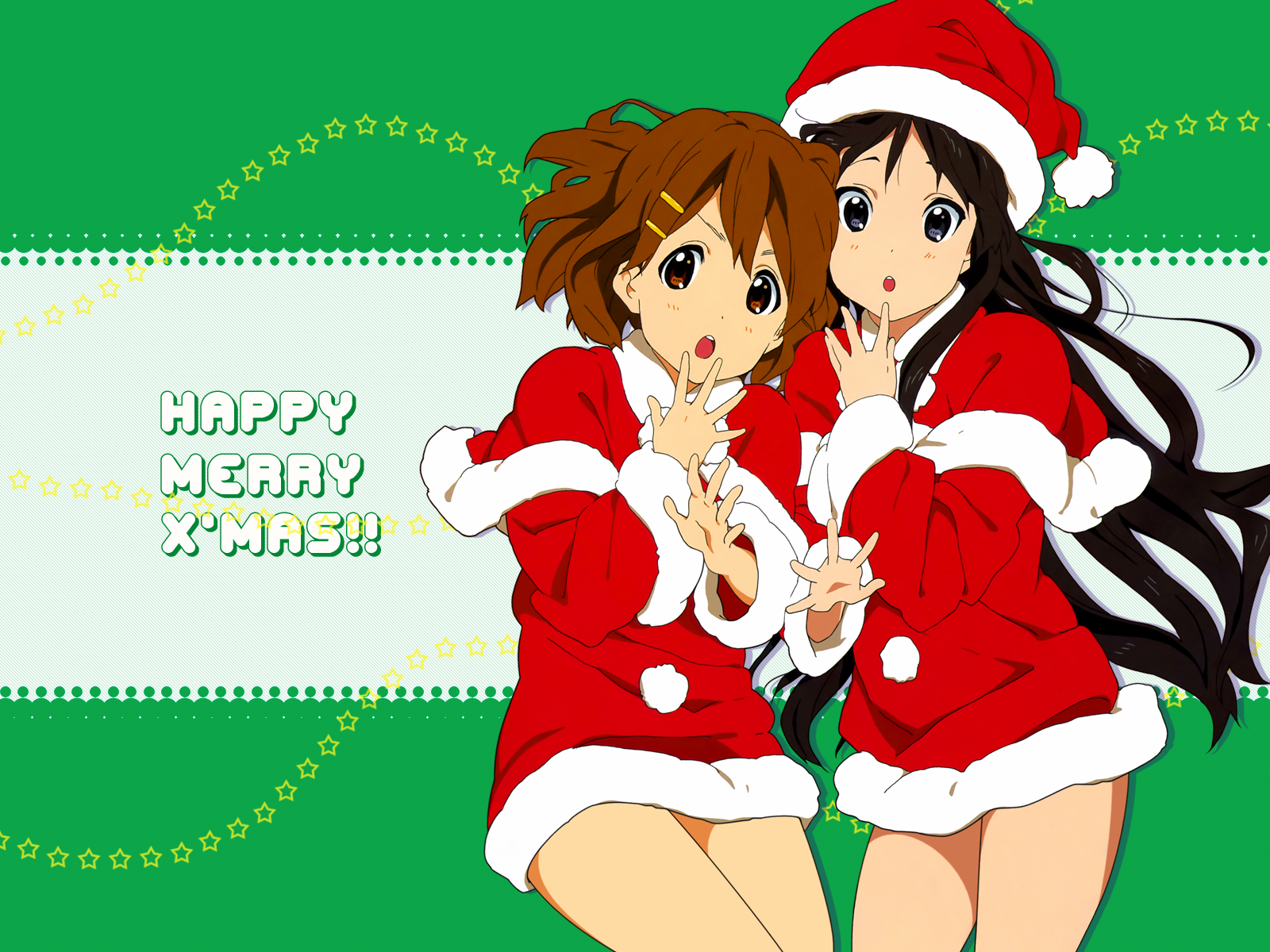 Девочки в наряде Санта клауса