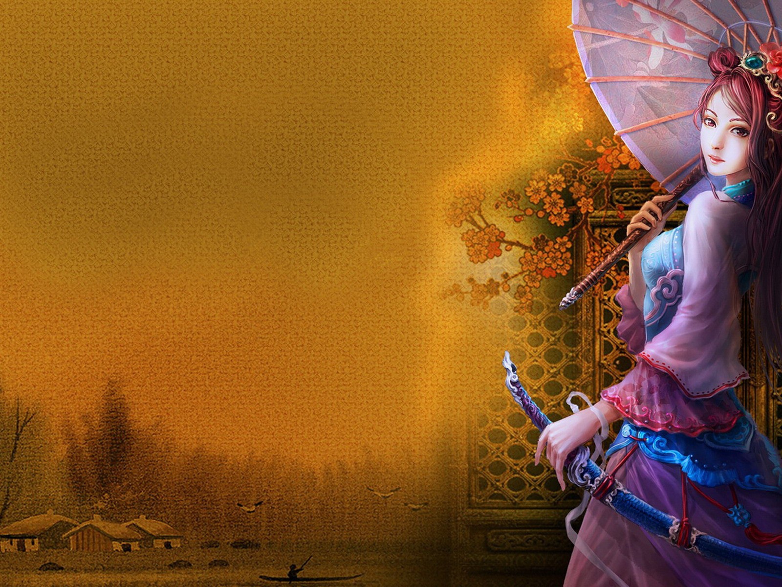 Аниме девушка с мечом