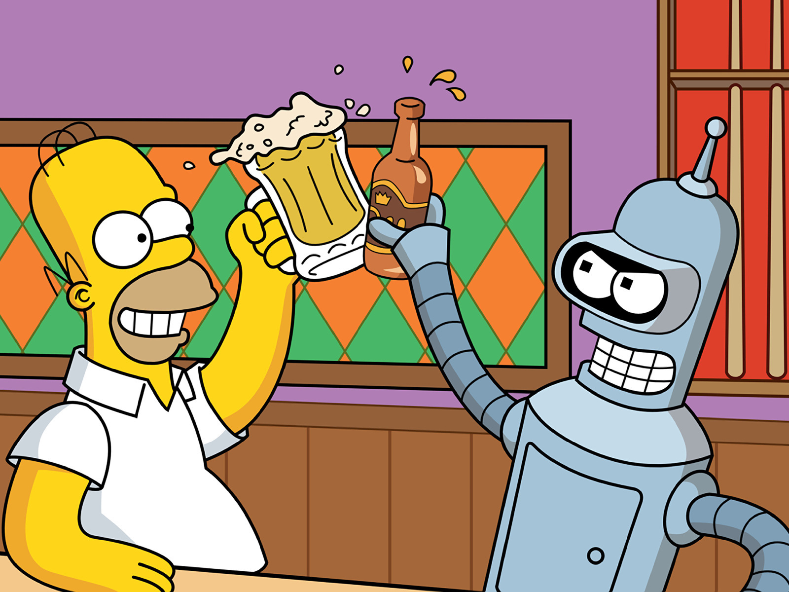 Футурама Бендер и Гомер