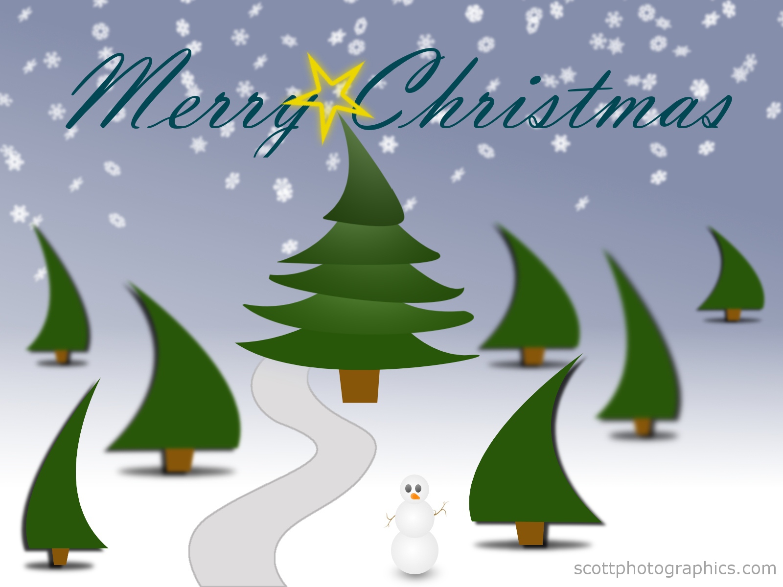 Ёлки смешной снеговик на рождество