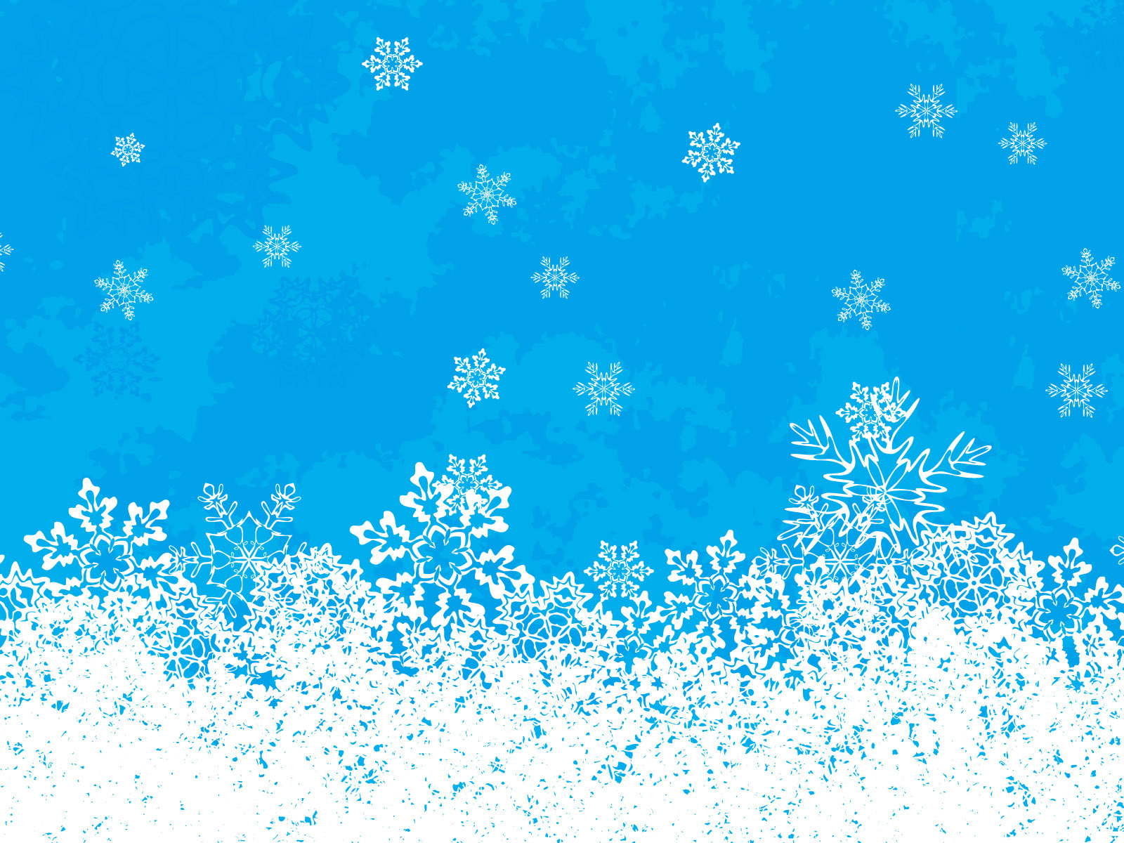 Снежинки на голубом фоне на рождество