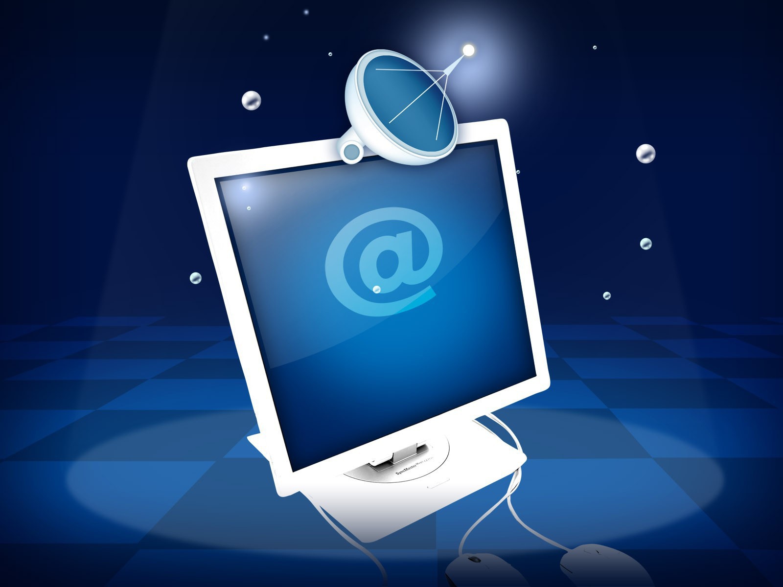 Собака на экране монитора