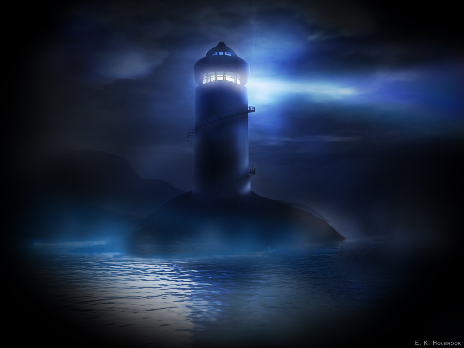 Маяк в синей ночи