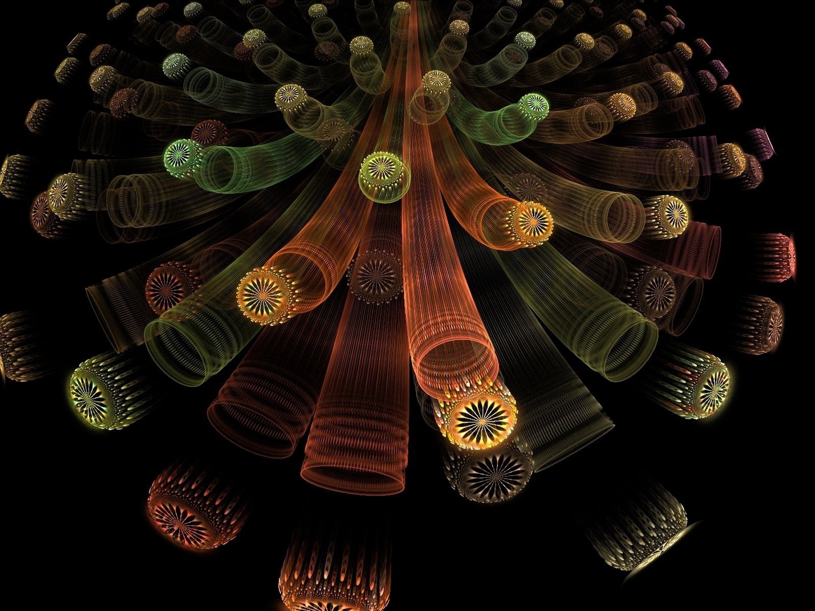 Объемный рисунок из трубок