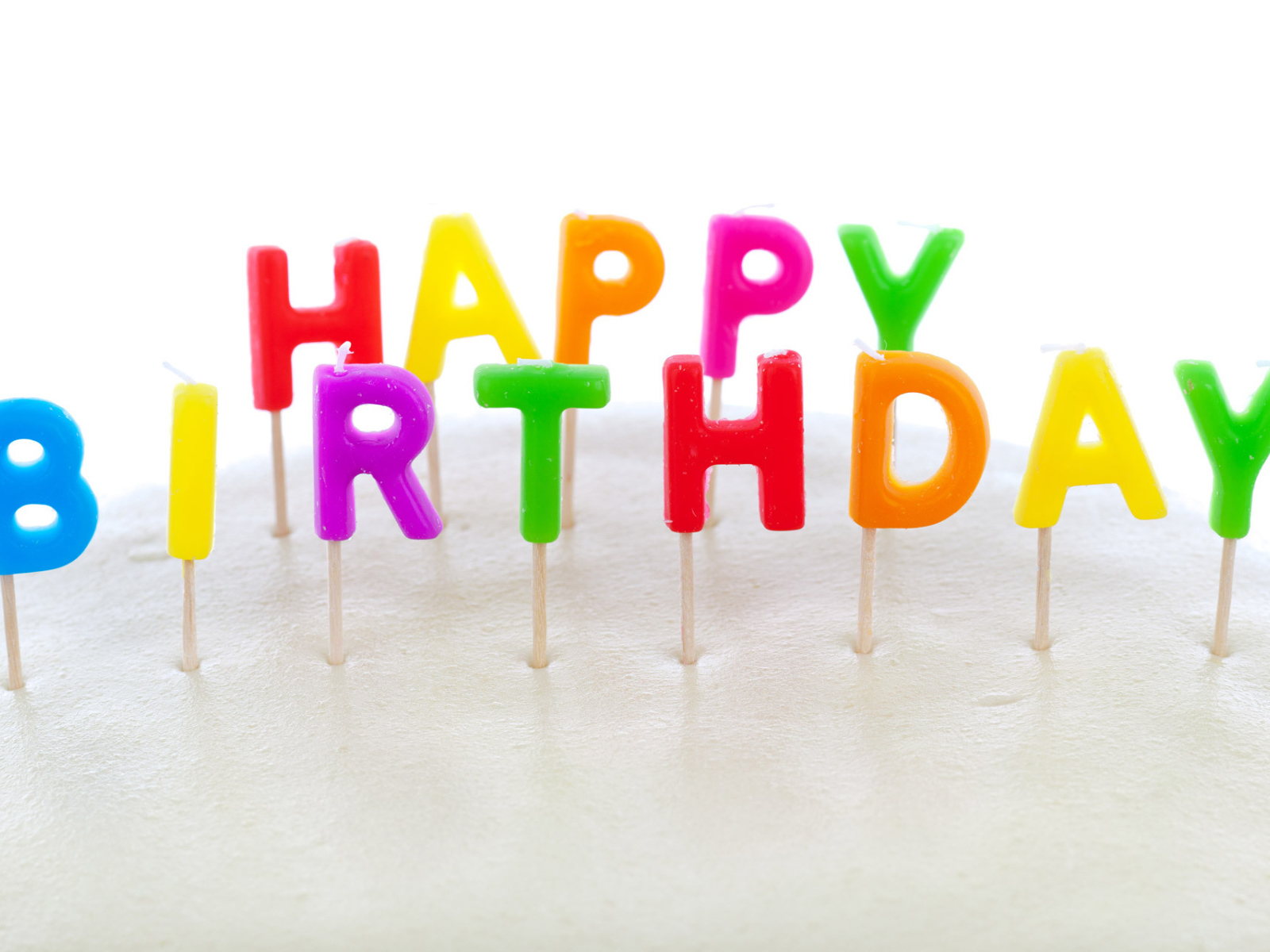 Поздравление на день рождения, белый фон