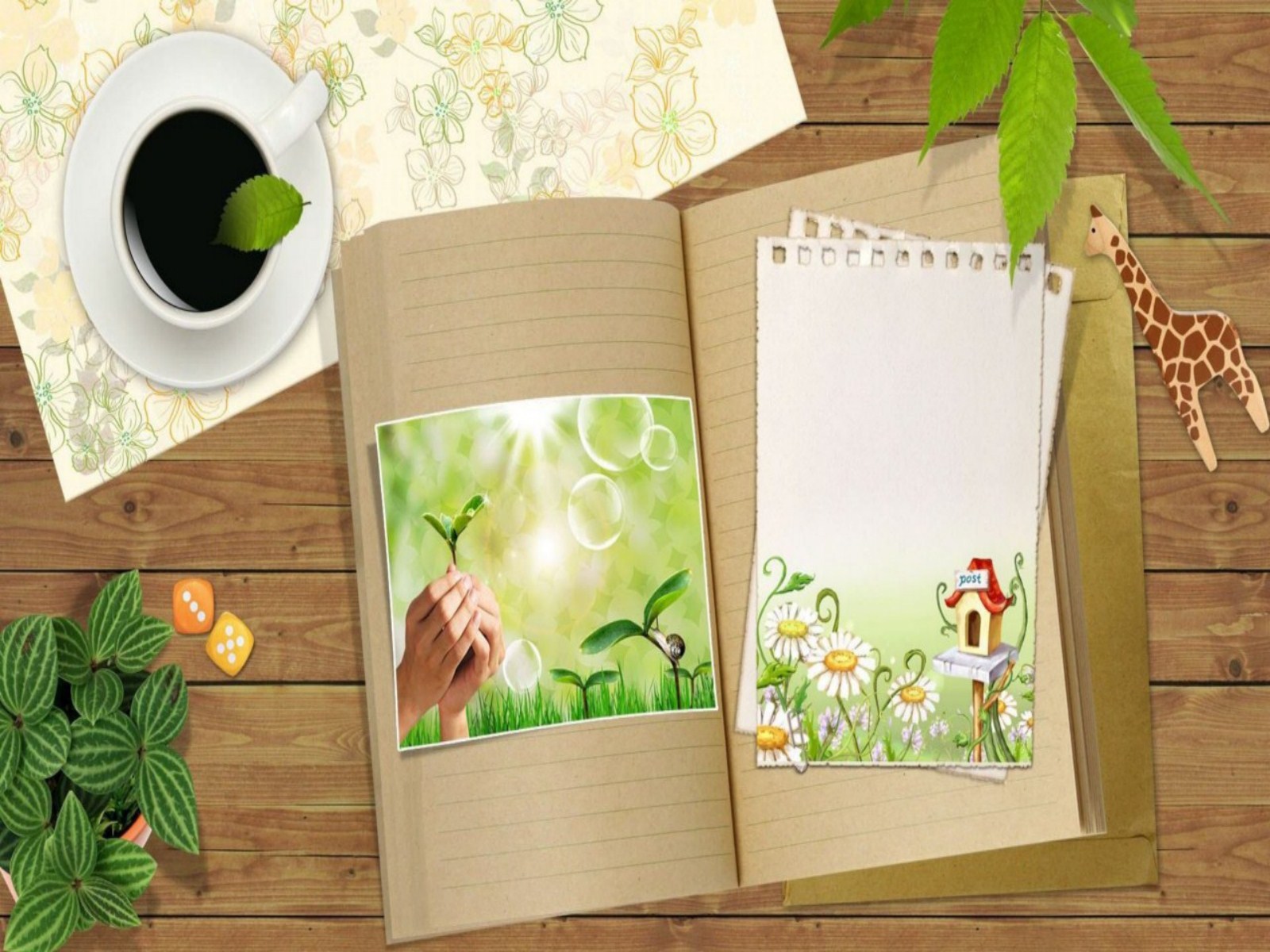 Вегетарианская открытка на день рождения