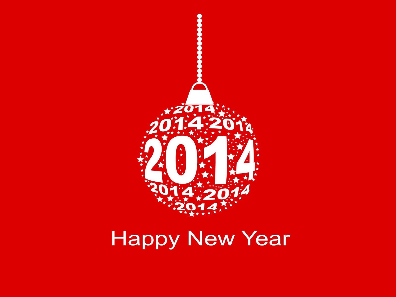 Счастливого Нового Года, красно-белый рисунок