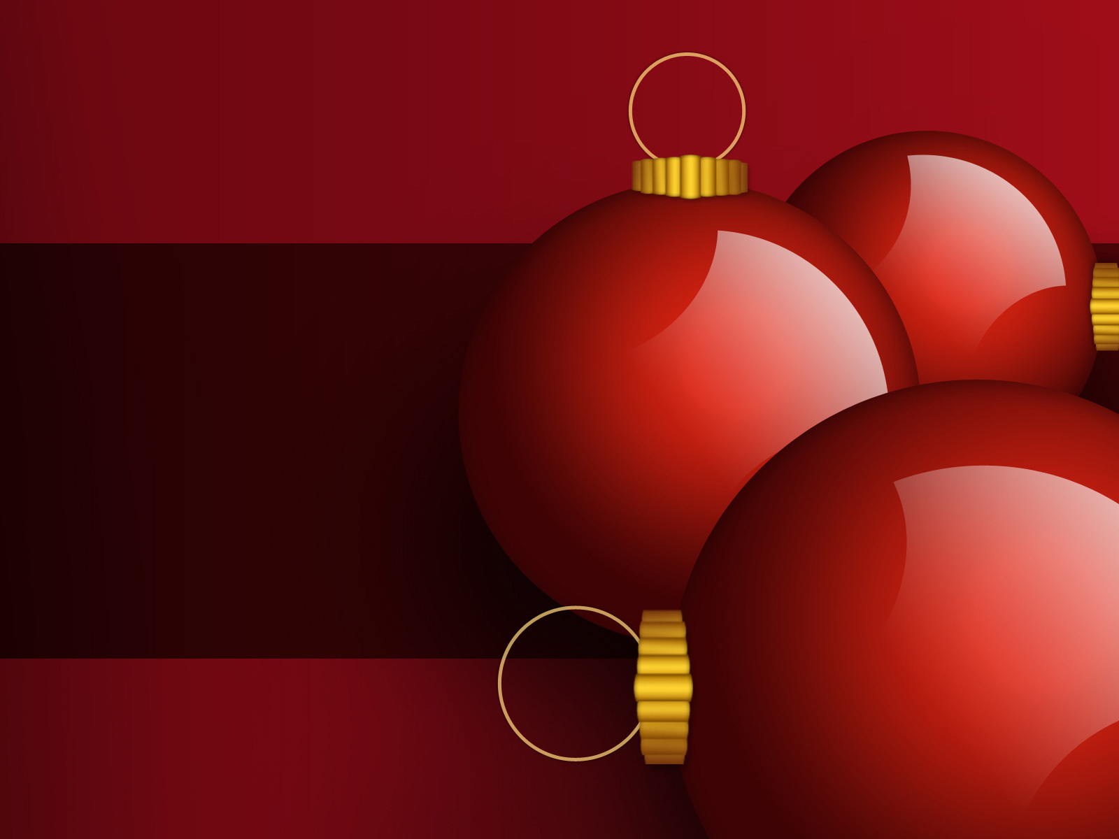 Красные нарисованные ёлочные игрушки