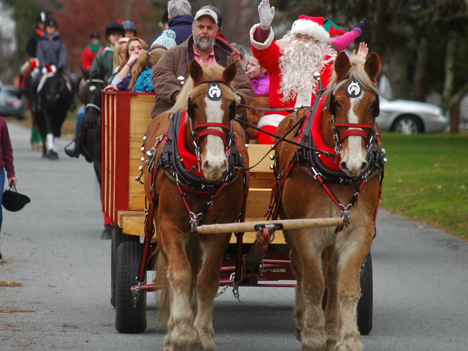 Дед мороз на лошади