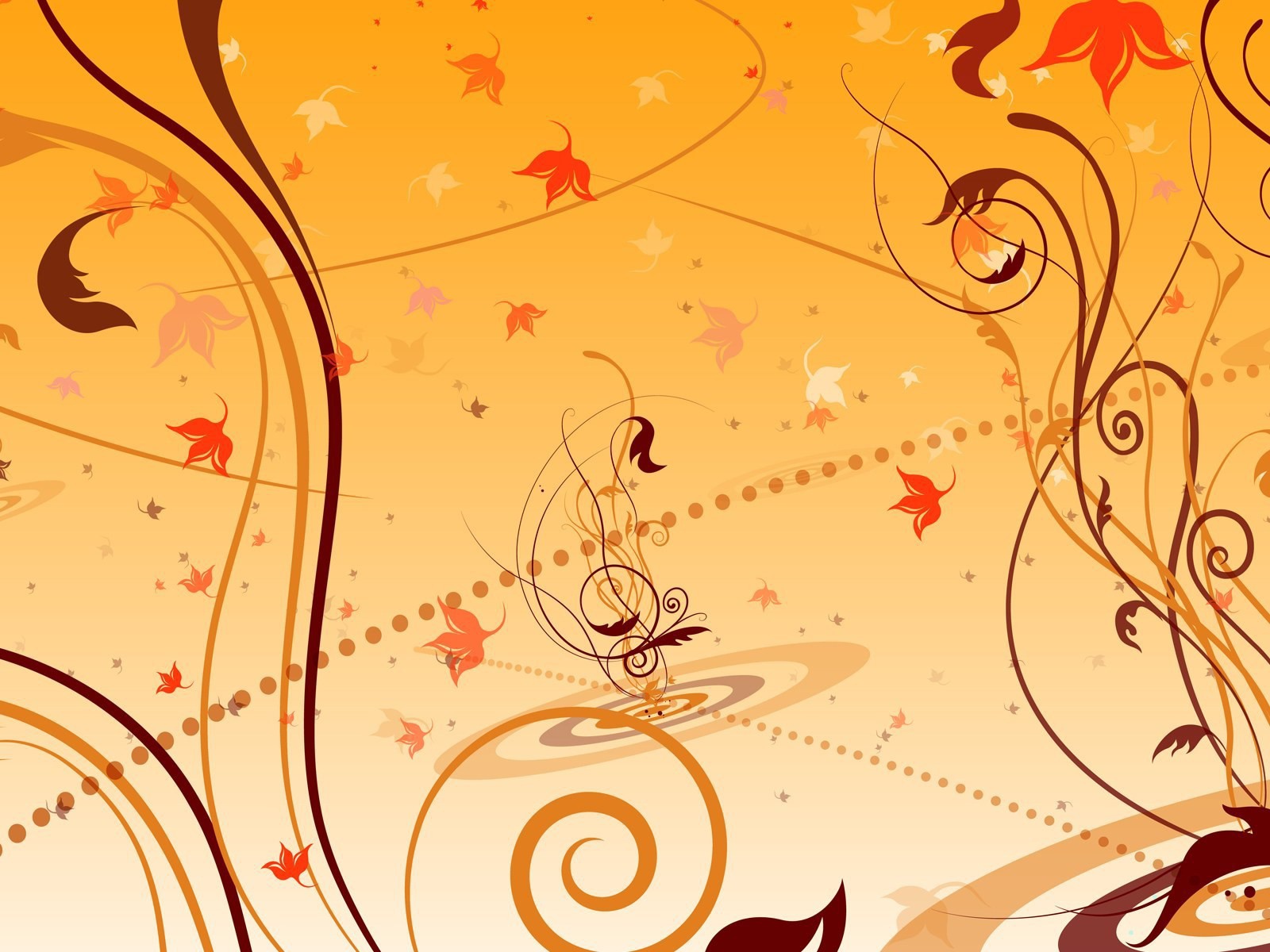 Рисунок в оранжевых тонах