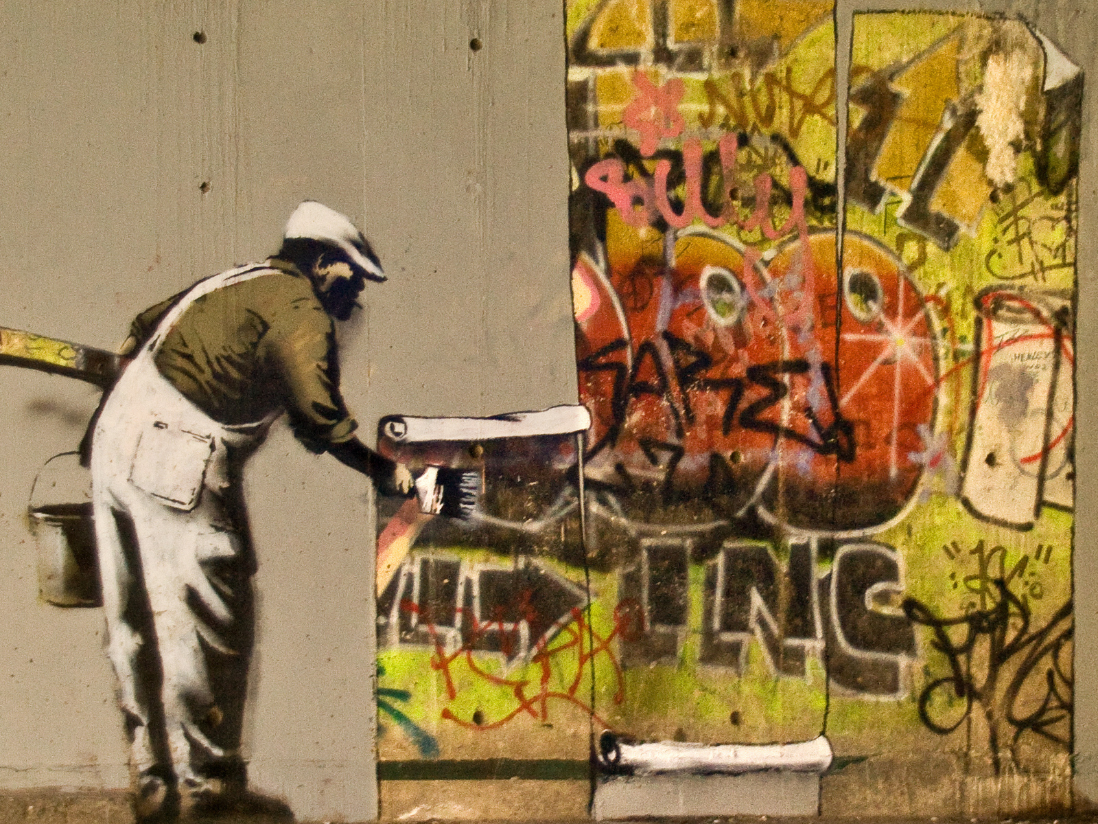 Другой взгляд на граффити, художник Бэнкси