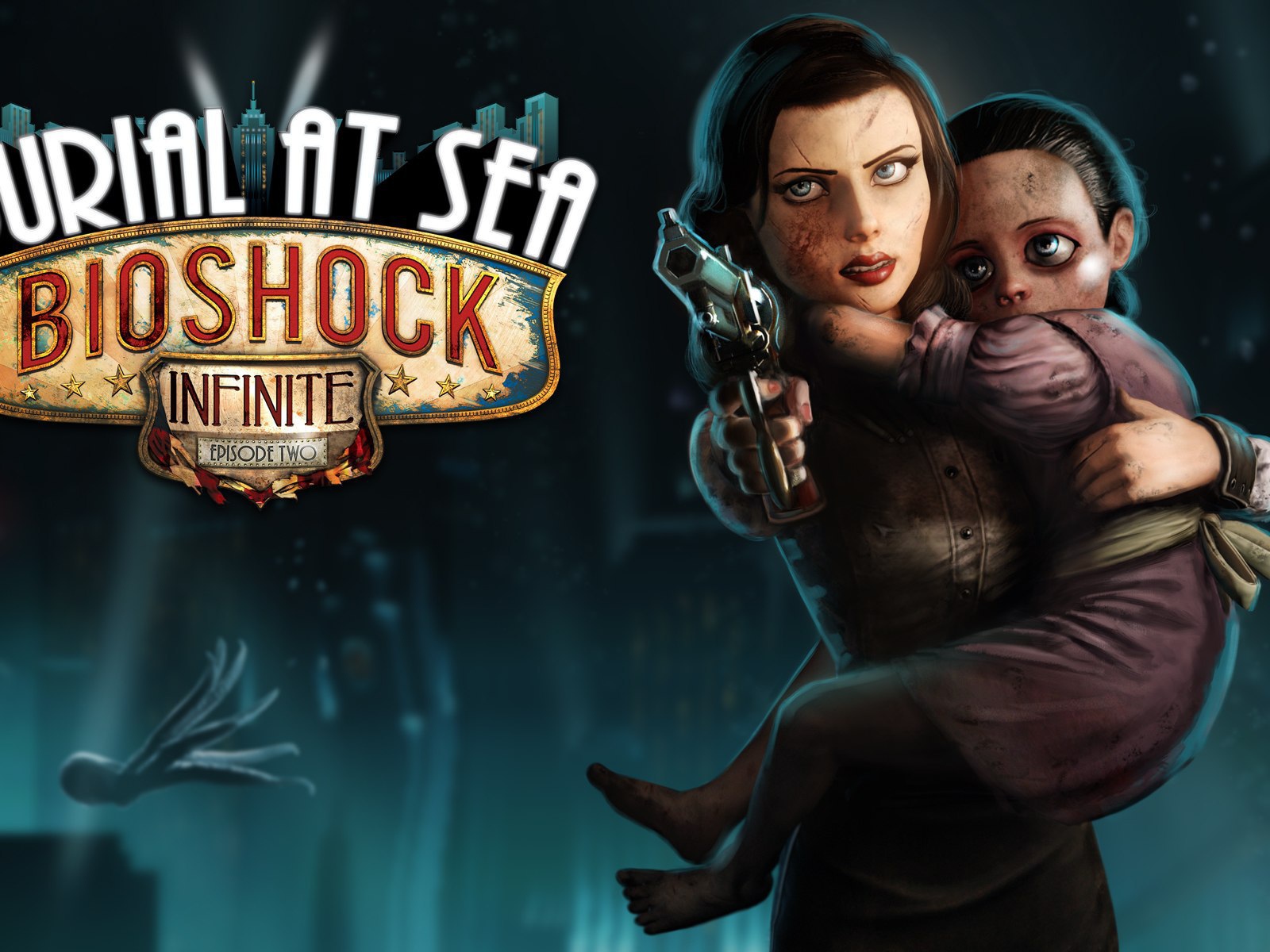 Bioshock Infinite: женщина защищает ребенка