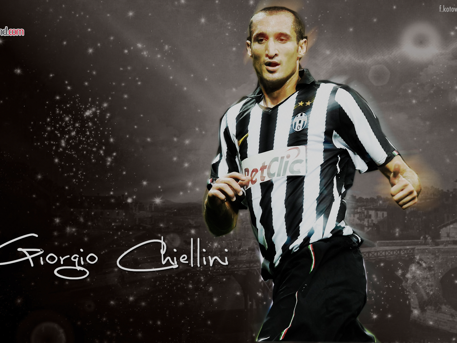 Ювентус Джорджо Кьеллини в темных тонах