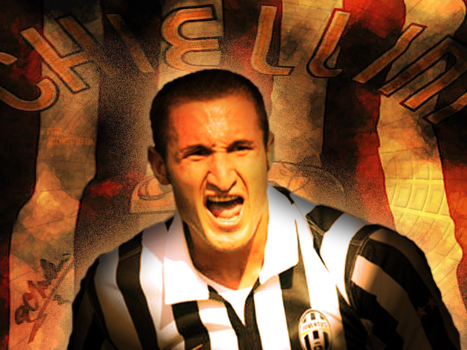 Ювентус Джорджо Кьеллини в огне