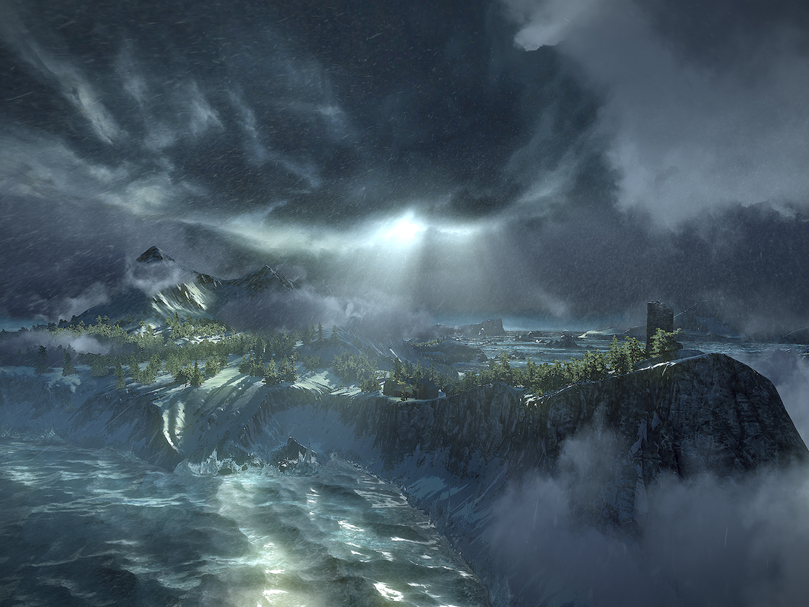 The Witcher 3: Wild Hunt: водопад