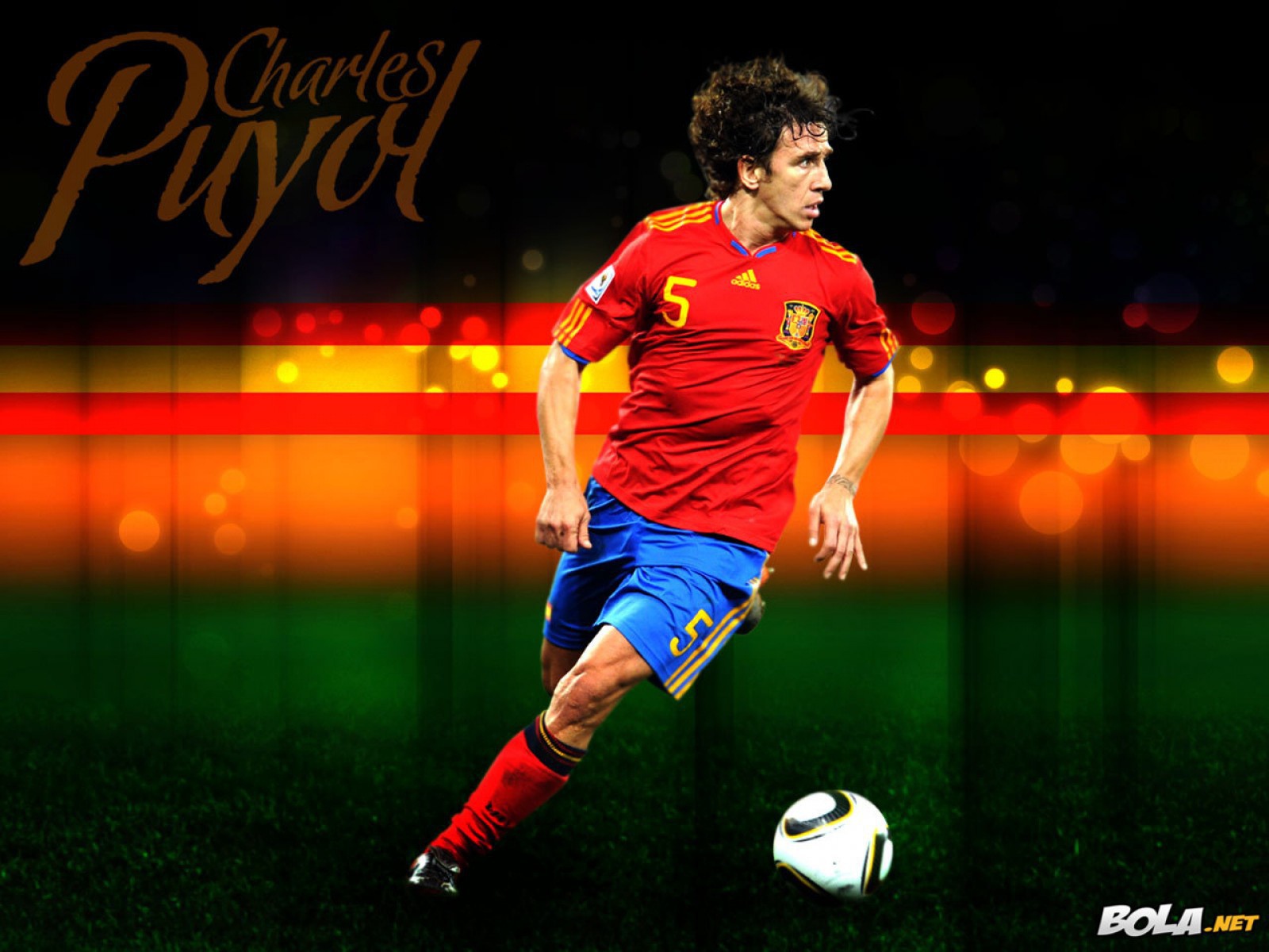 The defender football player Barcelona Carles Puyol
