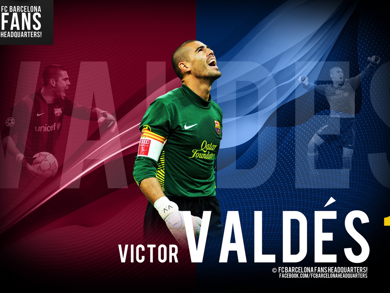 The goalkeeper of Barcelona Victor Valdes