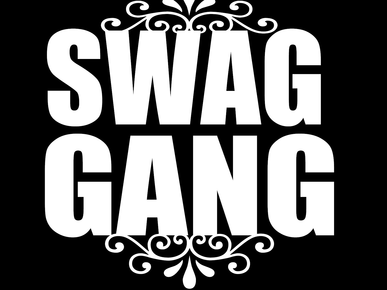 Надпись swag gang