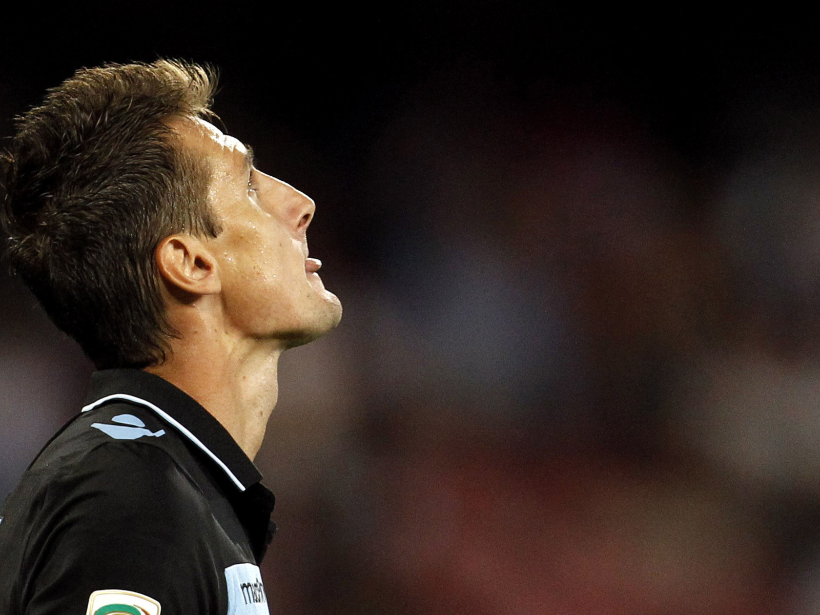 Игрок из Лацио Мирослав Клозе крупным планом