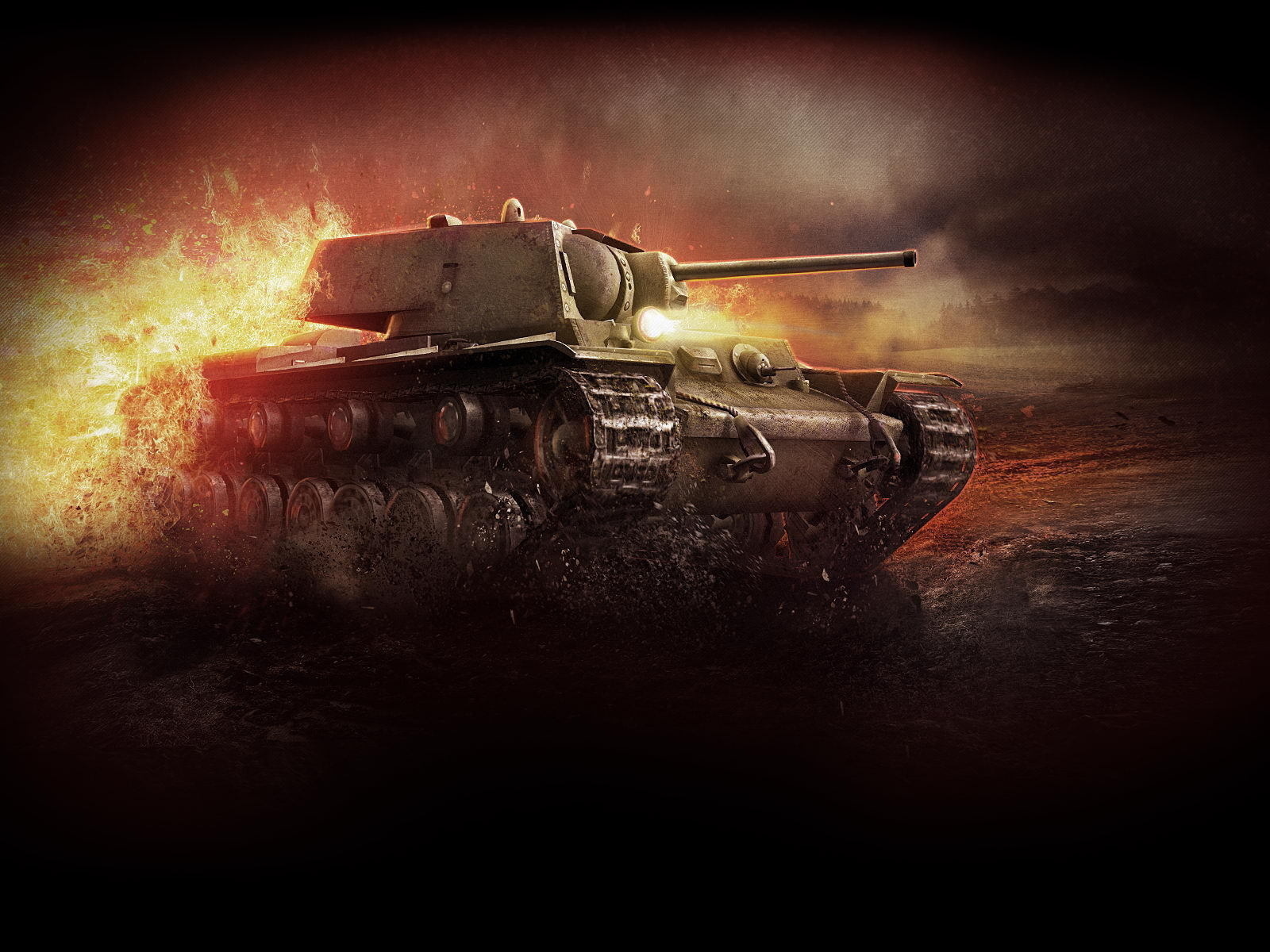 World of Tanks: поврежденный танк