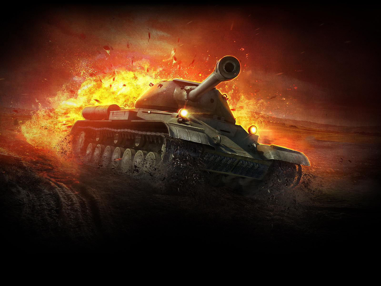World of Tanks: танк под артиллерийским огнем