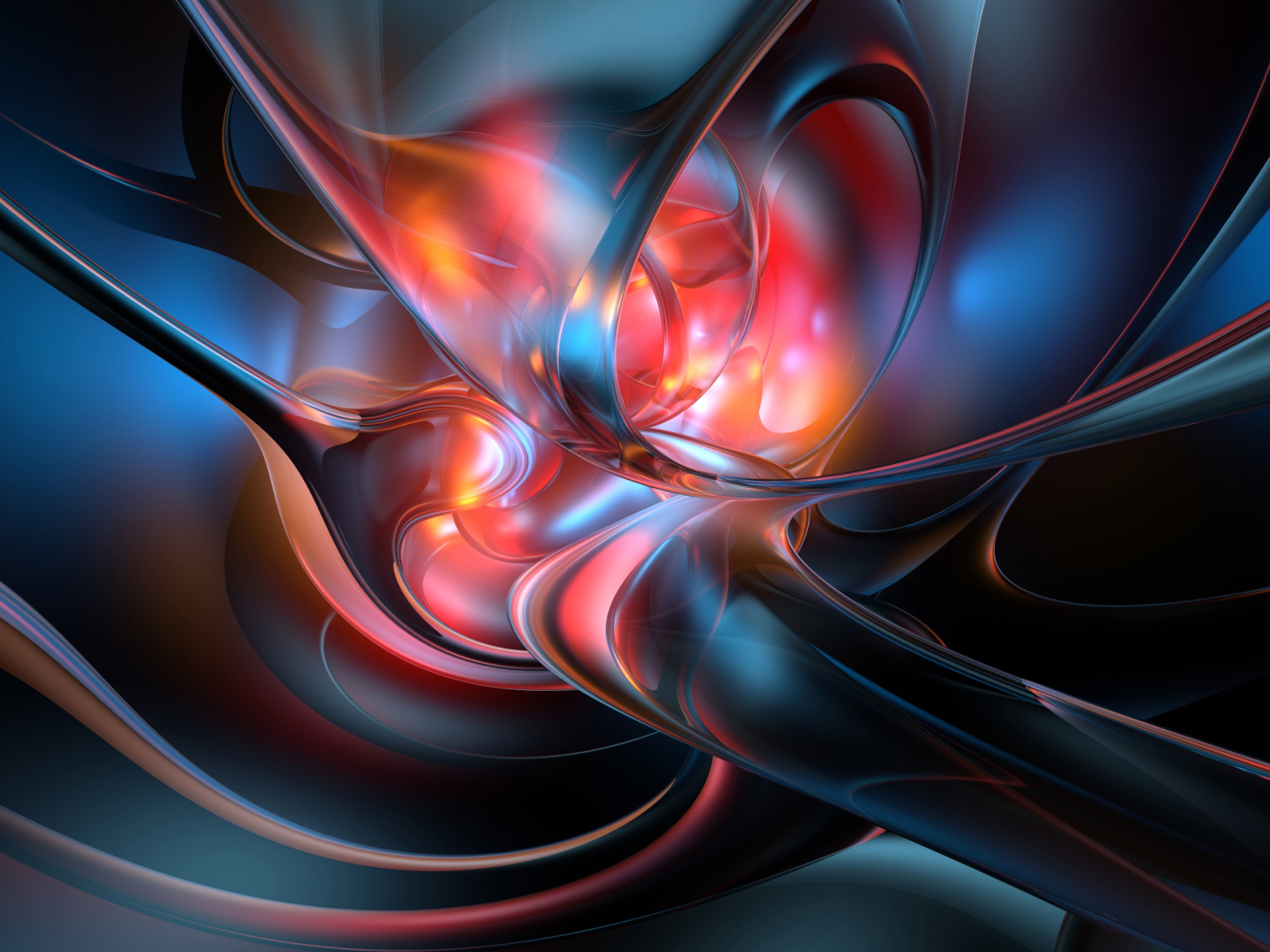 Абстрактный рисунок в красно синем тоне