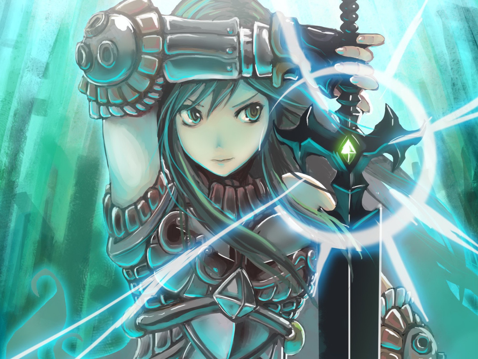 Аниме девушка в доспехах