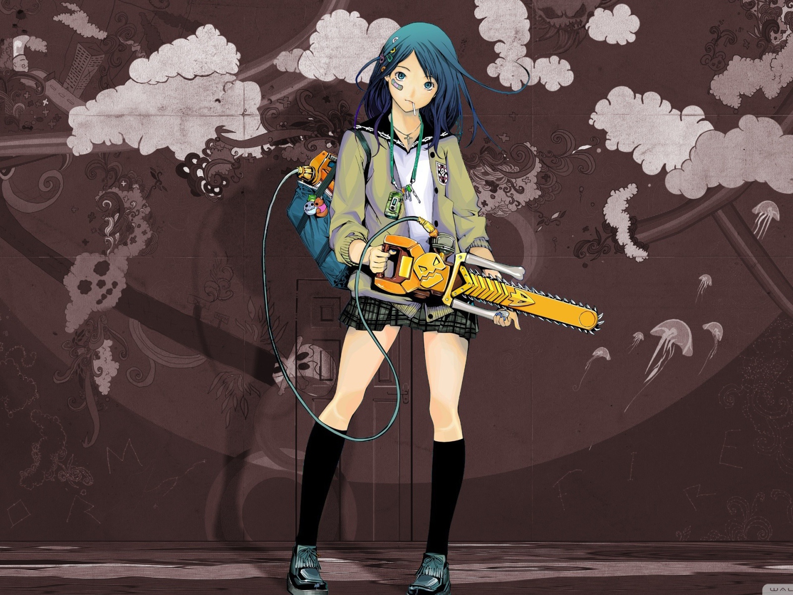 Девушка с бензопилой