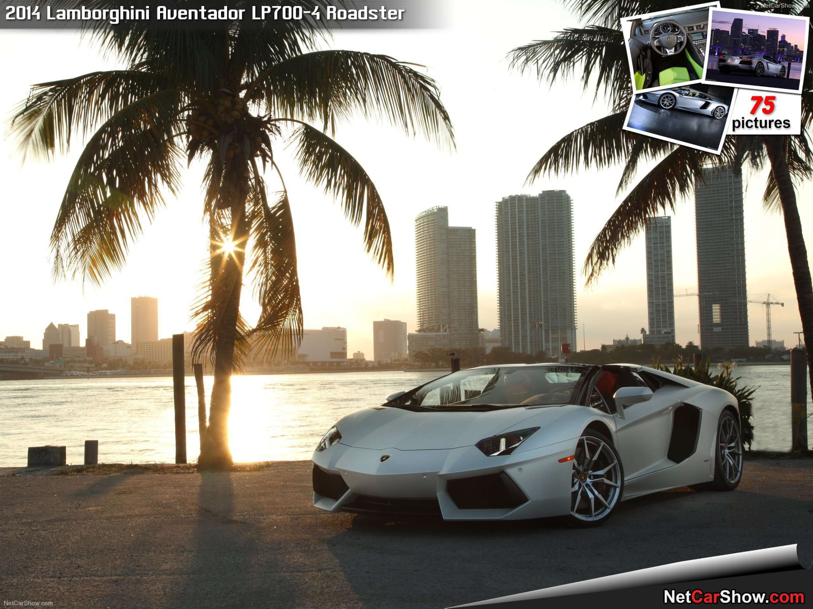 Автомобиль Lamborghini Avendator 2014 на дороге