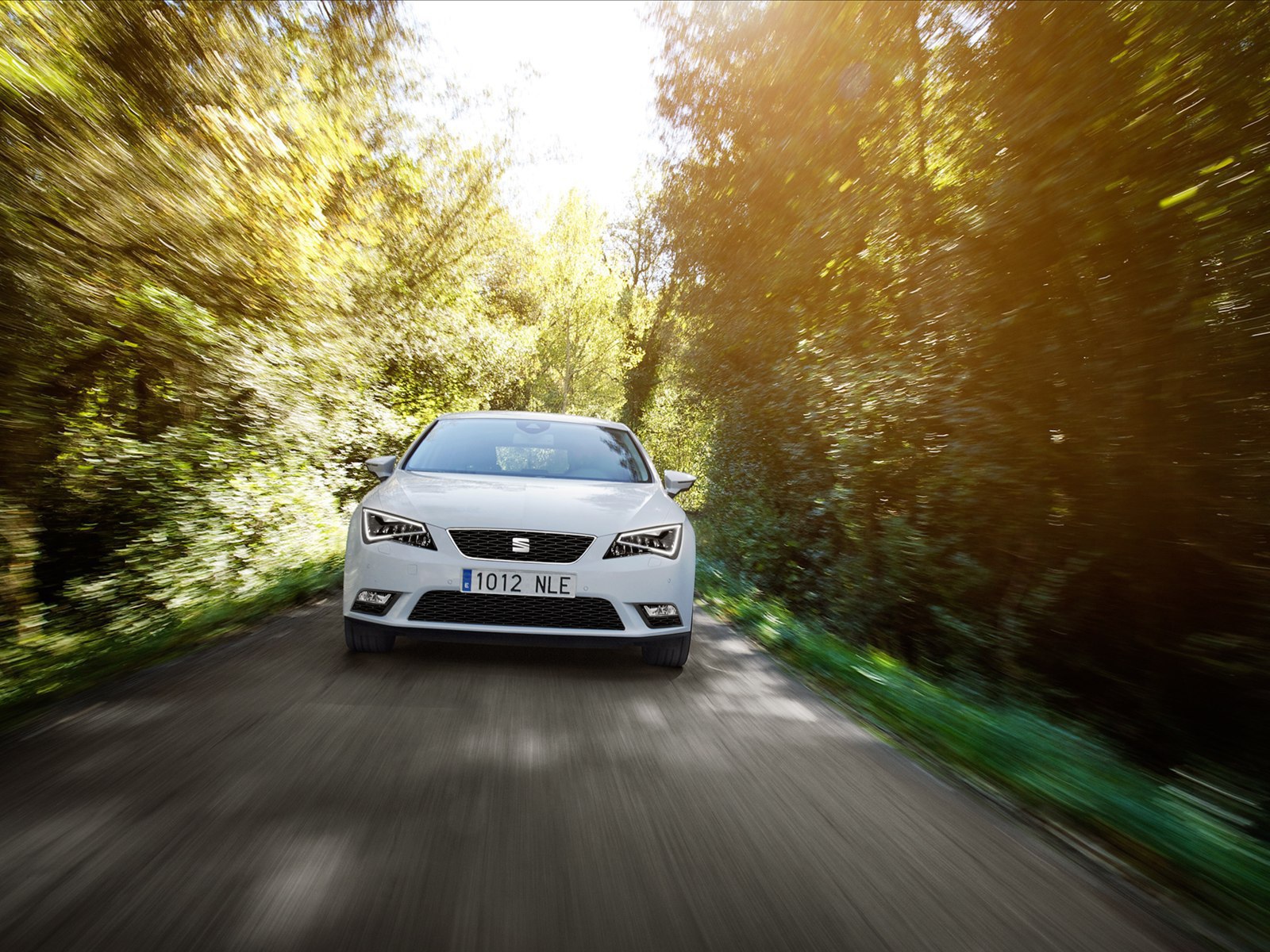 Автомобиль Seat leon на дороге