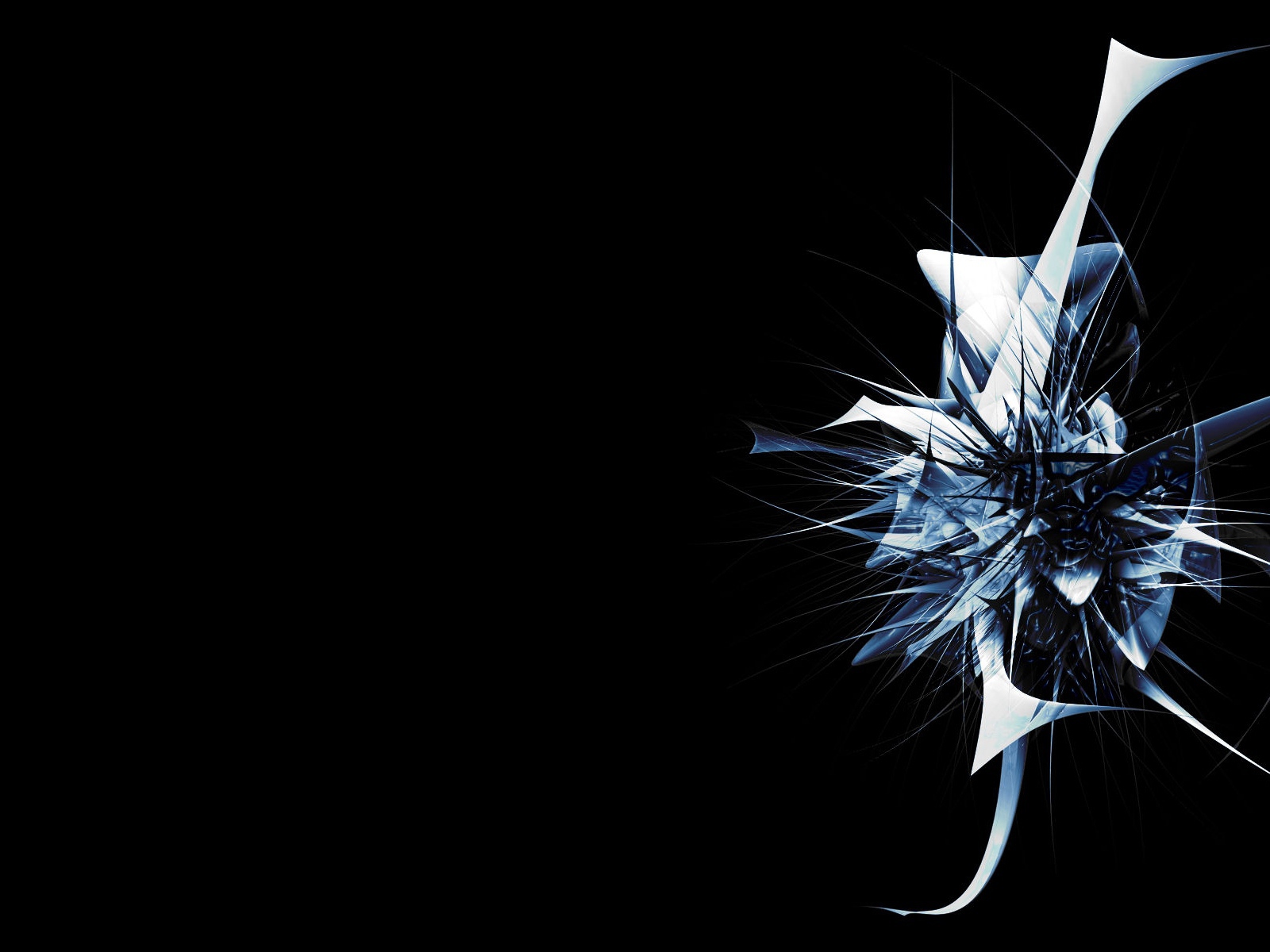 Абстрактная фигура на черных обоях