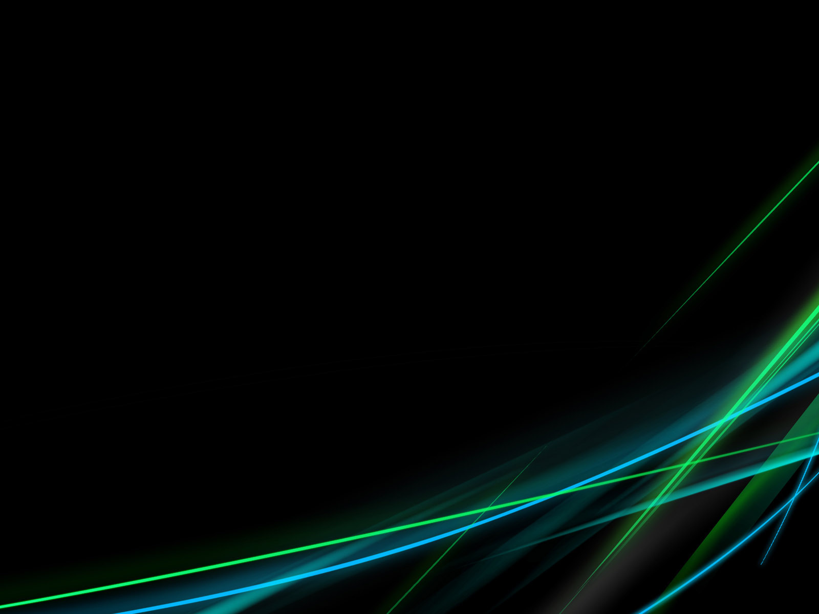 Зеленые волны на черных обоях
