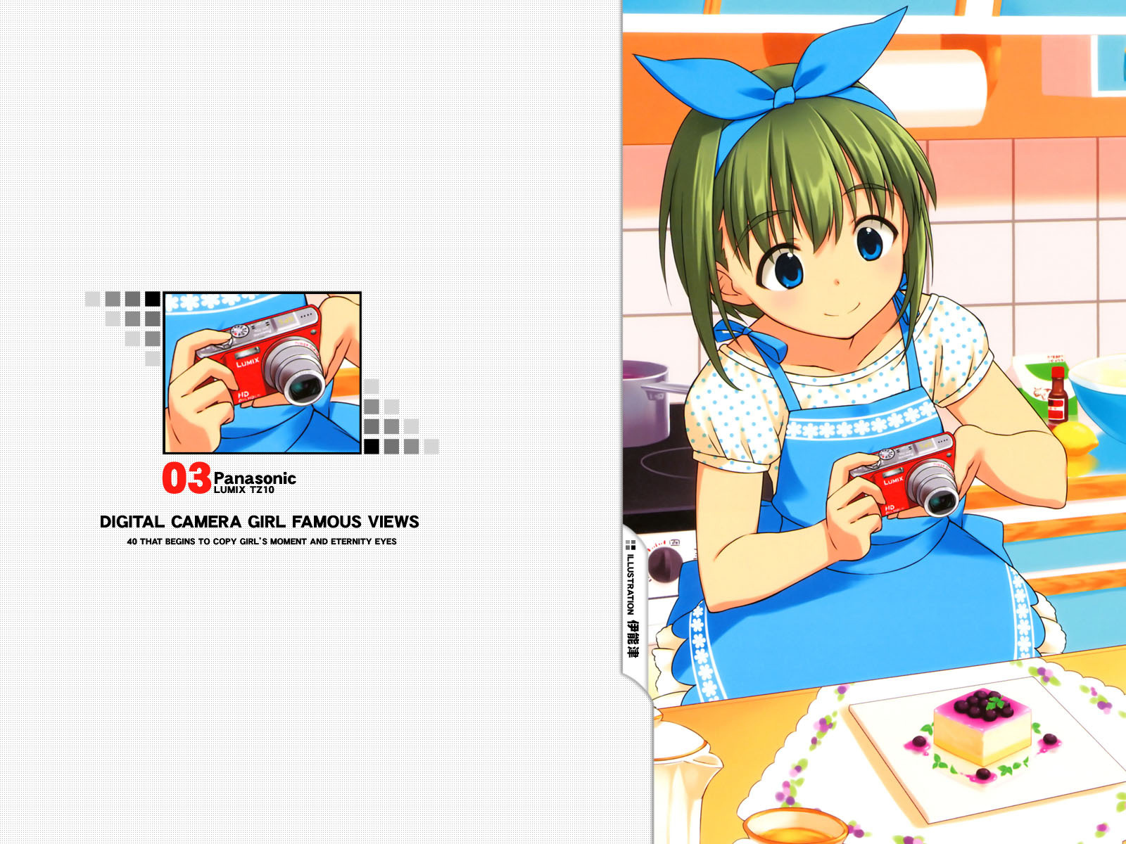 Девочка с фотоаппаратом у стола