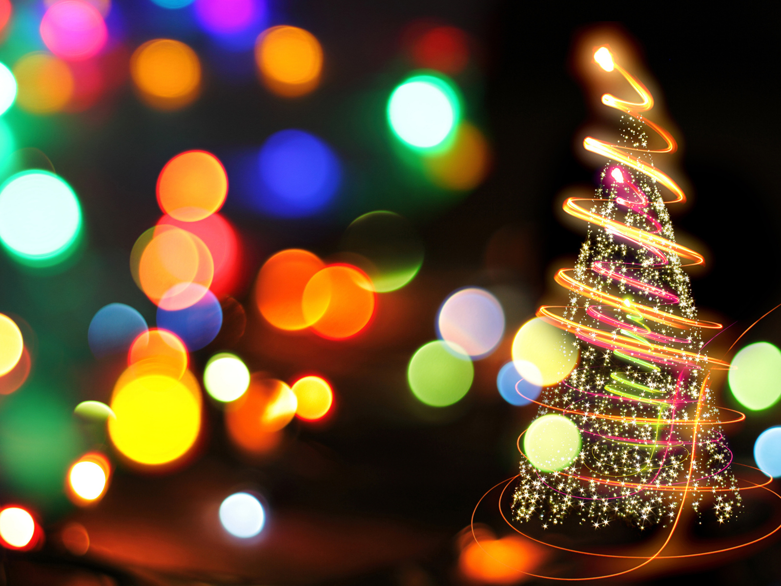 Елка с огоньками